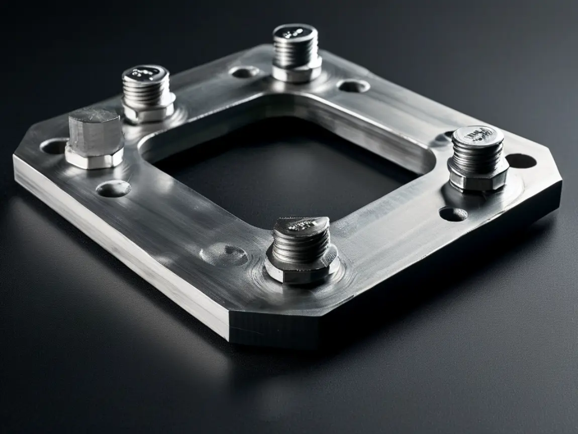 Cast-in anchor plate with welded studs for precast concrete