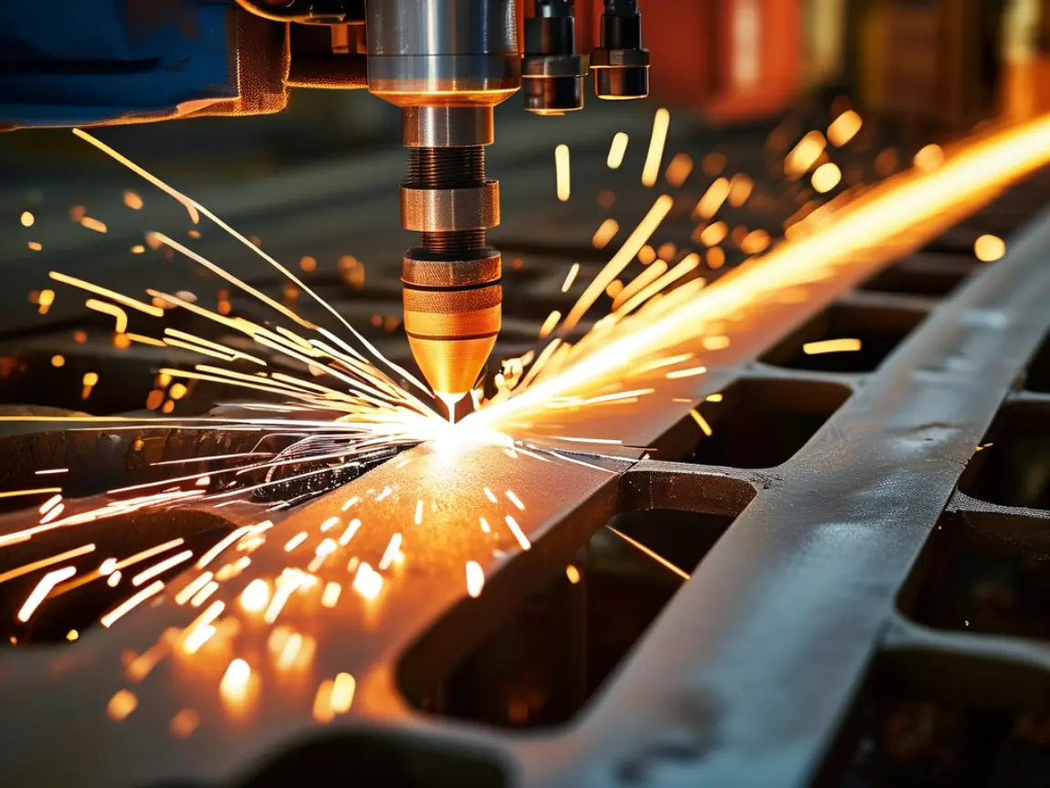 Laser cutting steel for precast stair and beam mould fabrication