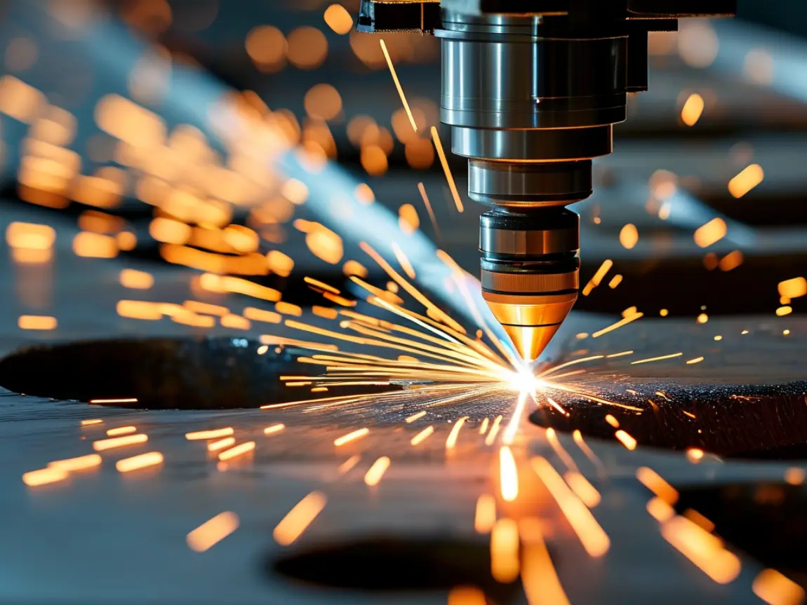 Fiber laser cutting thick steel plate for structural gusset plates