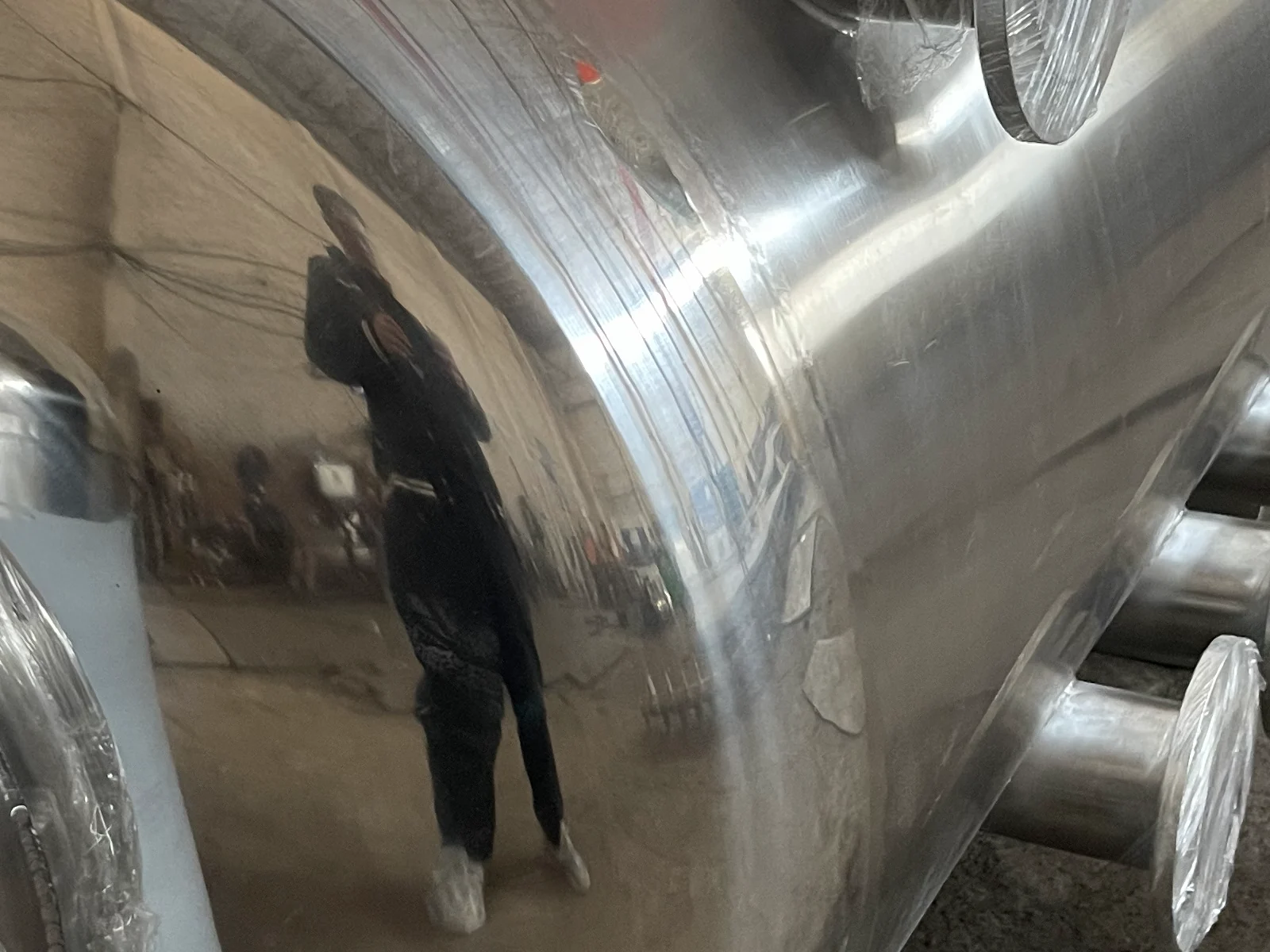 Sanitary-grade laser-cut stainless fabrication detail
