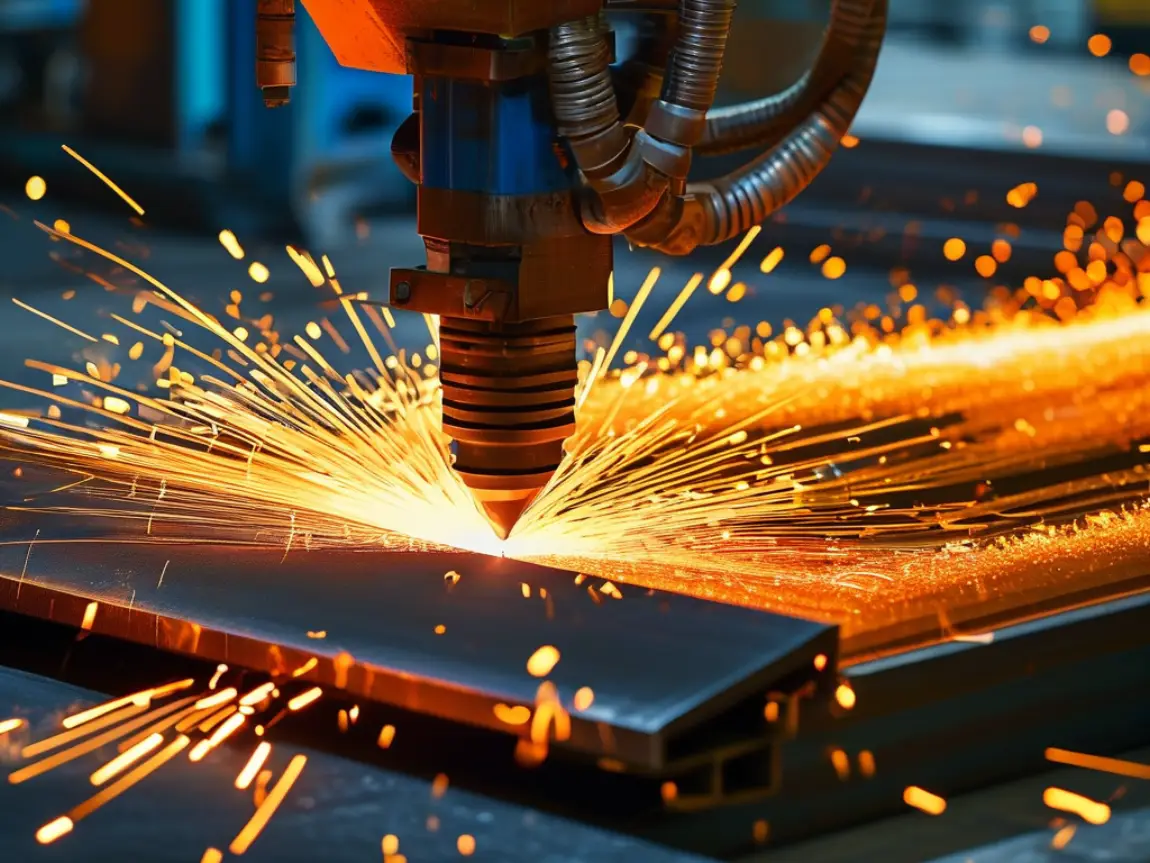 Laser cutting steel plate for precast concrete mould fabrication in China