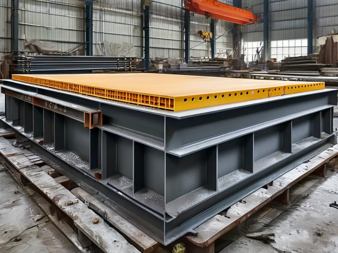 Steel mould for precast concrete wall panels and beams